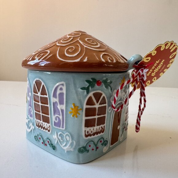 Ginger Ceramic Stoneware Sugar Bowl 3pc SET by Anthropologie NWT - Picture 5 of 10